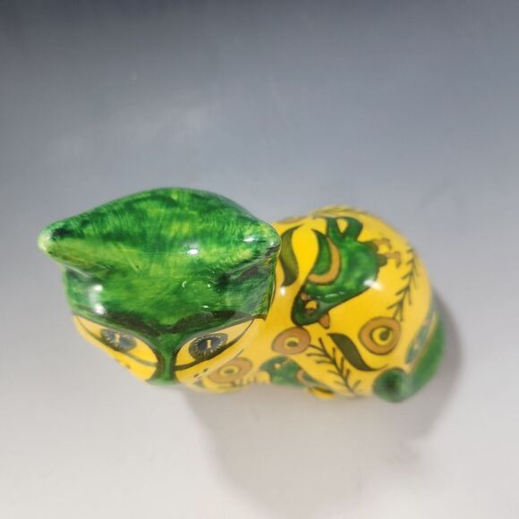 Rare Signed Hand Painted Ceramic Cat Bird Design Sitki Olcar Turkish Ceramicist - Picture 6 of 11